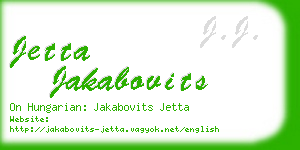 jetta jakabovits business card